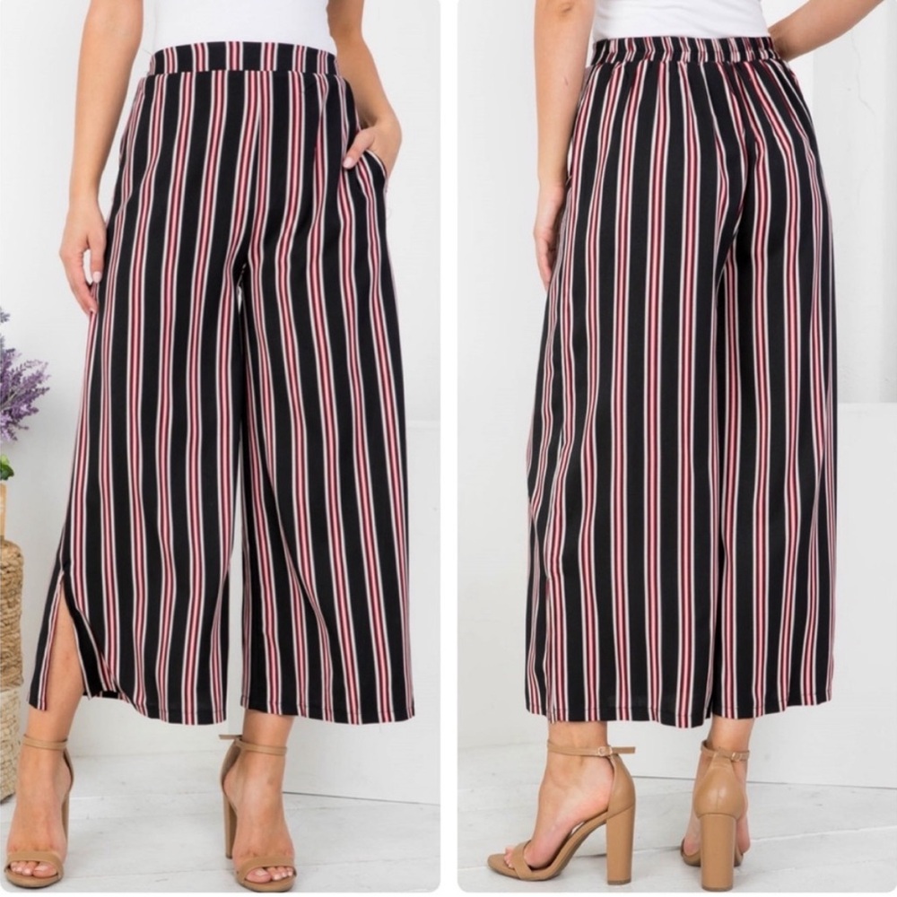 Striped Ankle Pants